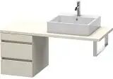 Duravit DuraStyle Unterschrank 40 x 51,2 cm mit 2 Schubkästen für Konsolen  B: 40 T: 54,8 H: 51,2 cm taupe matt (dekor) DS533609191