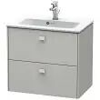 Duravit Brioso Waschtischunterbau wandhängend Compact 62 cm, mit 2 Auszügen, Griff Korpusfarbe Brioso B: 62 T: 38,9  H: 55,3 cm