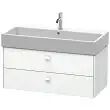 Duravit Brioso Waschtischunterbau wandhängend 98,4 cm, mit 2 Auszügen, Griff Korpusfarbe   weiß matt (dekor) BR415601818