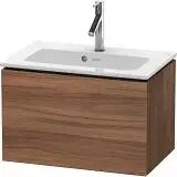 Duravit L-Cube Waschtischunterbau wandhängend Compact mit 1 Auszug 62 x 39,1 cm   nussbaum natur (dekor) LC615607979