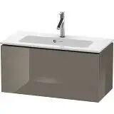 Duravit L-Cube Waschtischunterbau wandhängend Compact mit 1 Auszug 82 x 39,1 cm   flannel grey hochglanz (lack) LC615708989