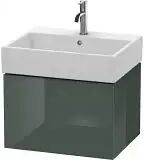 Duravit L-Cube Waschtischunterbau wandhängend mit 1 Auszug 58,4 x 45,9 cm   dolomiti grey hochglanz (lack) LC617503838