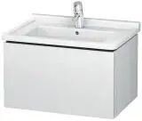 Duravit L-Cube Waschtischunterbau wandhängend mit 1 Auszug 67 x 46,9 cm   nussbaum dunkel (dekor) LC616402121