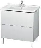 Duravit L-Cube Waschtischunterbau stehend mit 2 Auszüge 82 x 46,9 cm L-Cube B: 82 T: 46,9 H: 71,2 cm weiß matt (dekor) LC660901818