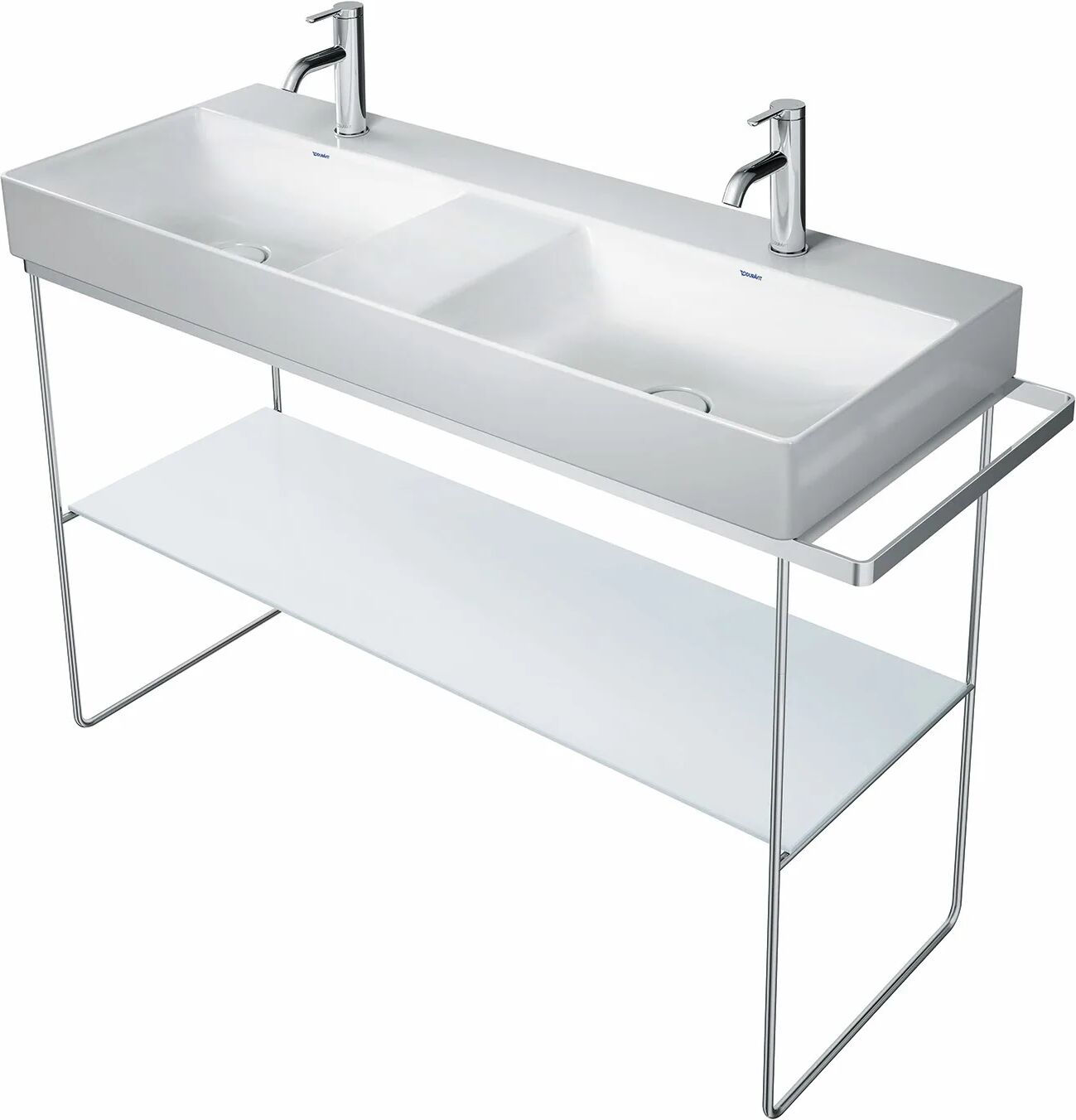 Duravit DuraSquare Metallkonsole, bodenbestehend 126,5 x 45,1 cm DuraSquare B: 126,5 T: 45,1 H: 74 cm chrom 0031171000