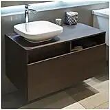 Duravit DuraStyle Waschtischunterbau 100 cm, mit 1 Auszug, mit 1 Ausschnitt links DuraStyle B: 100 T: 55 H: 50 cm basalt matt (dekor) DS6784L4343