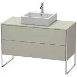 Duravit XSquare Waschtischunterbau für Konsole stehend 120 cm, mit 2 Auszüge   taupe seidenmatt (lack) XS492206060