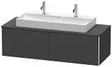 Duravit XSquare Waschtischunterbau für Konsole wandhängend 140 cm mit 2 Auszüge, für Becken mittig   eiche schwarz (dekor) XS4905M1616