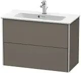 Duravit XSquare Waschtischunterbau wandhängend Compact 81 cm, mit 2 Schubkästen   flannel grey seidenmatt (lack) XS416609090