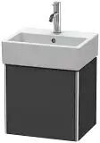 Duravit XSquare Waschtischunterbau wandhängend mit 1 Tür 43,4 cm, Türanschlag links   eiche schwarz (dekor) XS4090L1616