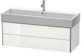 Duravit XSquare Waschtischunterbau wandhängend 118,4 cm, mit 2 Schubkästen   weiß hochglanz (dekor) XS419702222