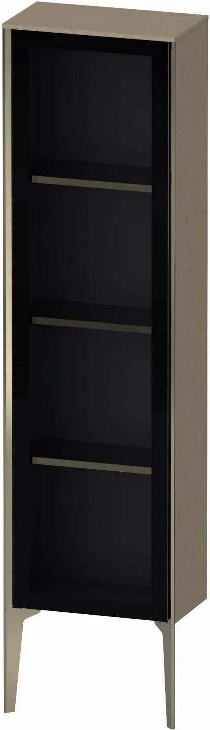 Duravit XViu Halbhochschrank stehend 40 x 133 cm, 1 Glastür Anschlag links   eiche kaschmir (echtholzfurnier) XV1365LB111