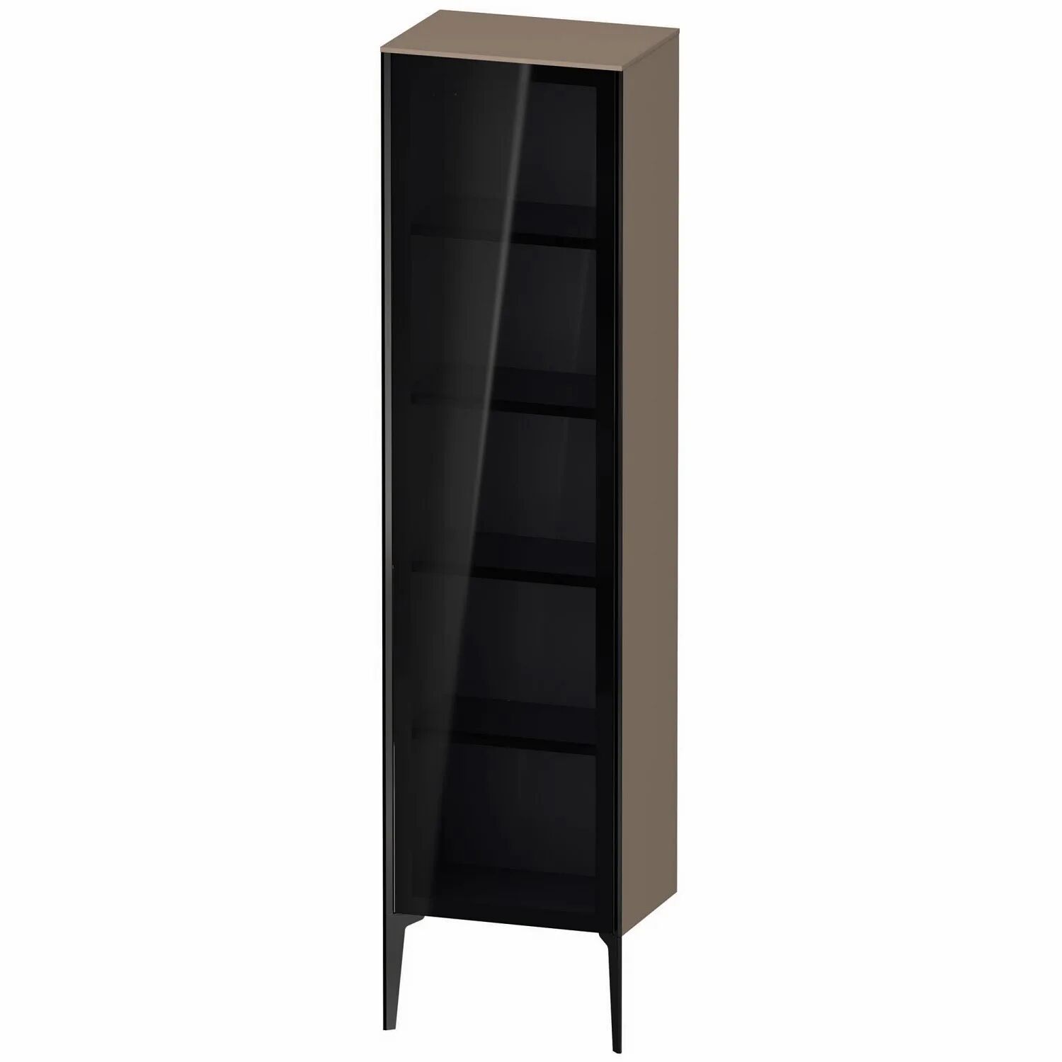 Duravit XViu Hochschrank stehend 50 x 177 cm, 1 Glastür Anschlag rechts   cappuccino hochglanz (lack) XV1376RB286