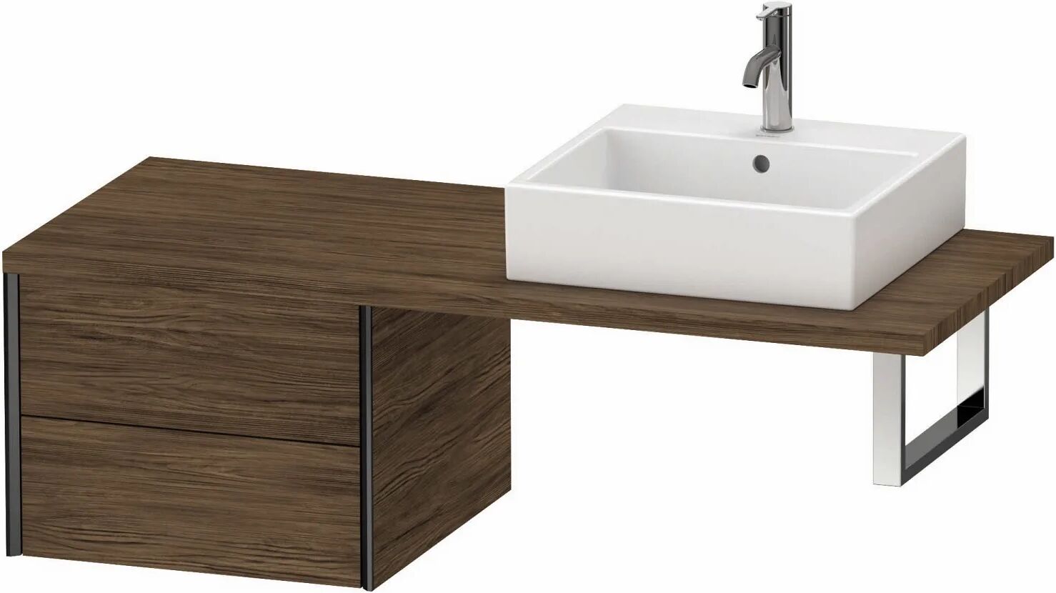 Duravit XViu Unterschrank für Konsole 53,2 x 40 cm, mit 2 Schubkästen  B: 53,2 T: 54,8 H: 40 cm nussbaum dunkel (dekor) XV59370B221