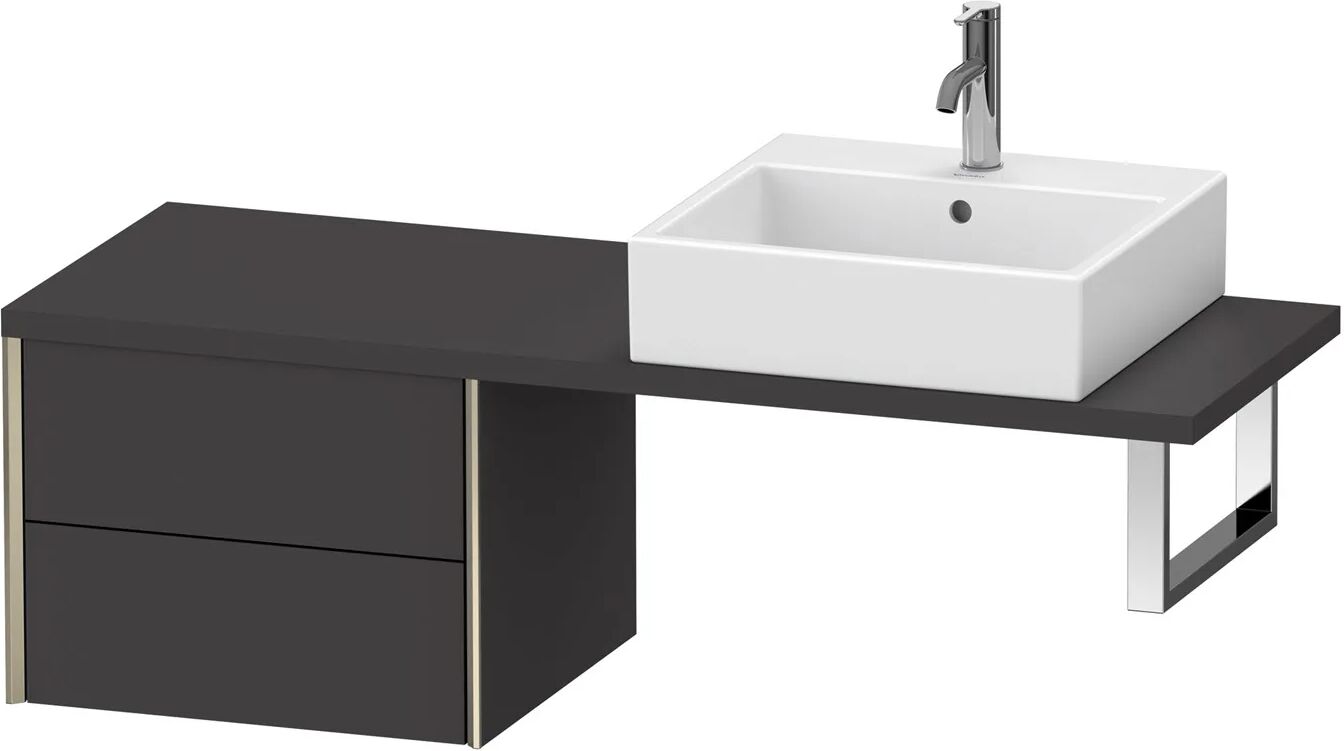 Duravit XViu Unterschrank für Konsole Compact 53,2 x 40 cm, mit 2 Schubkästen  B: 53,2 T: 47,8 H: 40 cm graphit supermatt (dekor) XV59270B180