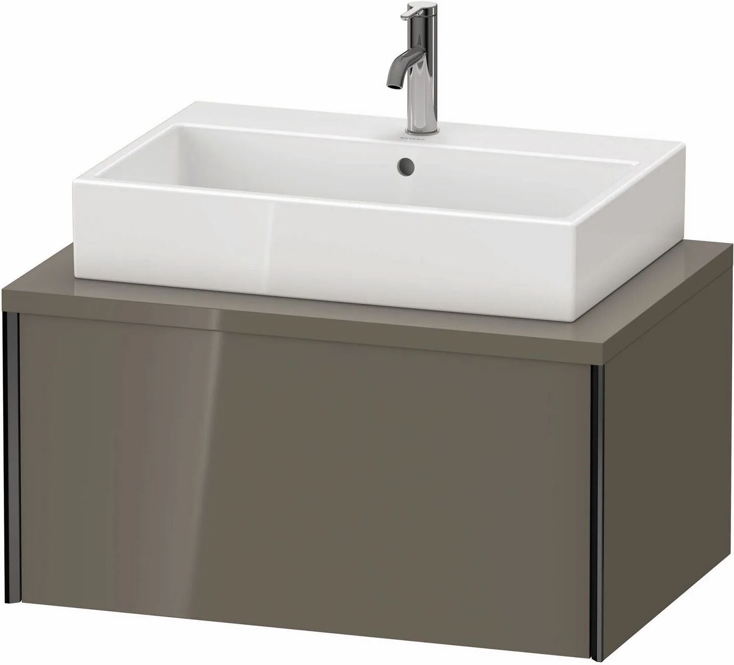 Duravit XViu Waschtischunterbau für Konsole 80 x 40 cm, mit 1 Auszug   flannel grey hochglanz (lack) XV59120B289