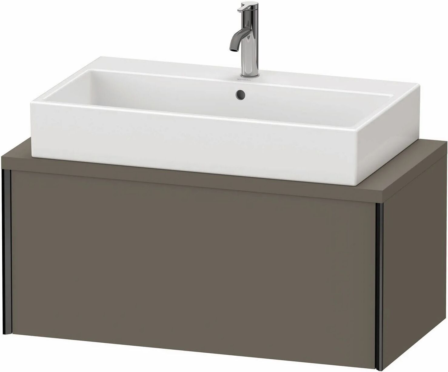 Duravit XViu Waschtischunterbau für Konsole Compact 90 x 40 cm, mit 1 Auszug   flannel grey seidenmatt (lack) XV59030B290