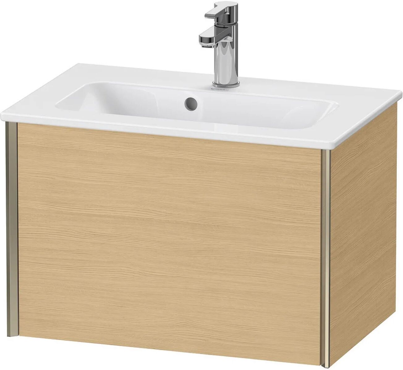 Duravit XViu Waschtischunterbau 61 cm, 1 Auszug, wandhängend Compact   eiche natur (dekor) XV40780B130