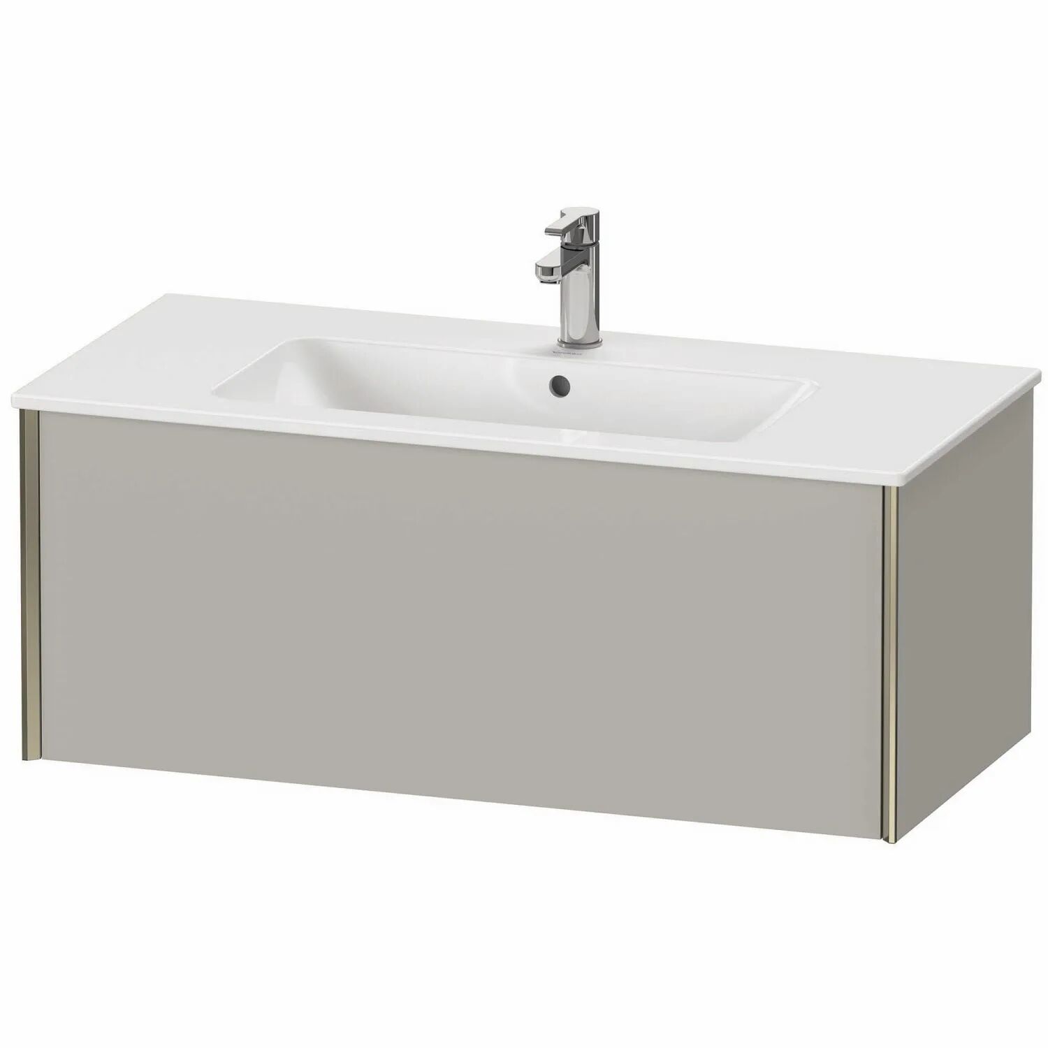 Duravit XViu Waschtischunterbau 101 cm, 1 Auszug, wandhängend   betongrau matt (dekor) XV40270B107