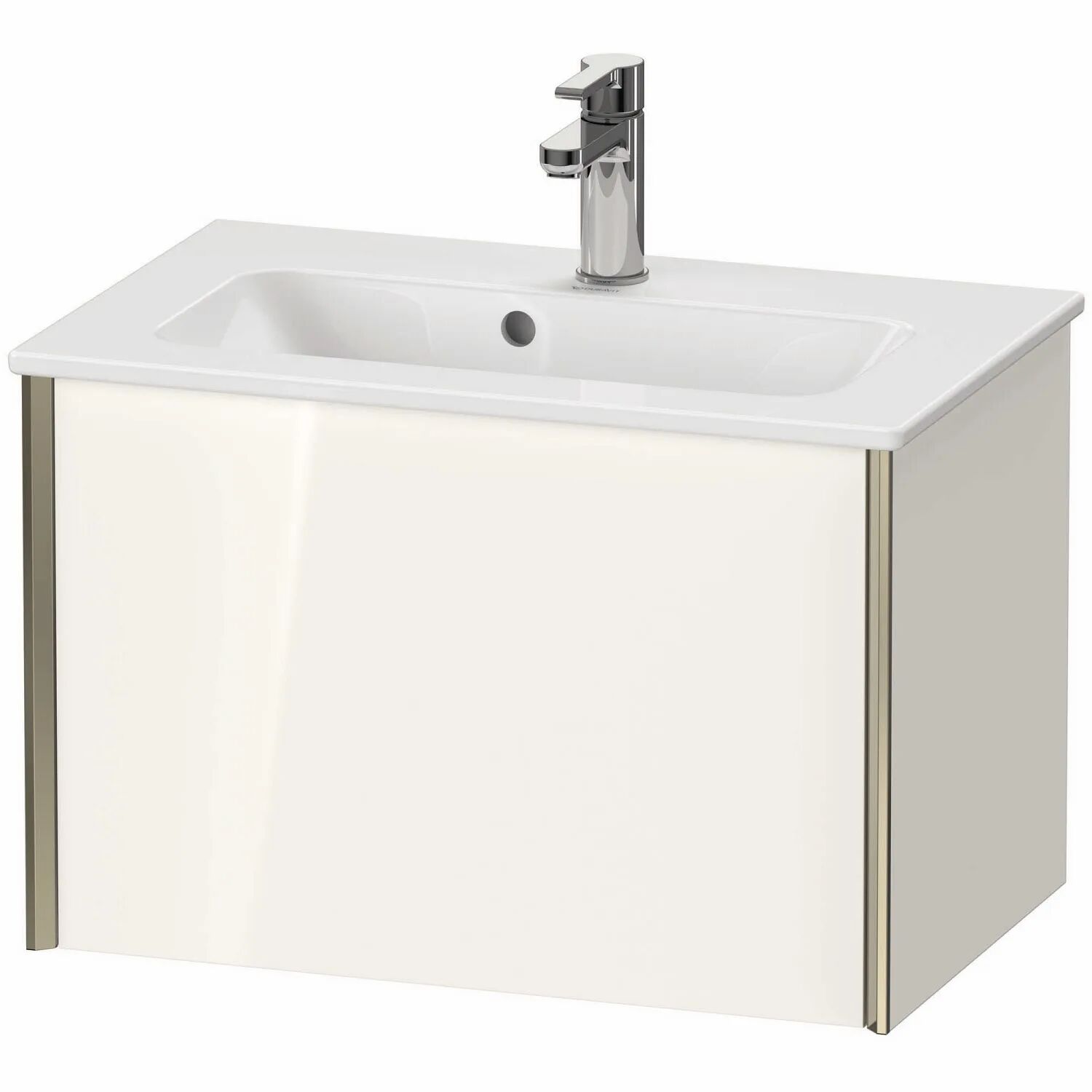 Duravit XViu Waschtischunterbau 61 cm, 1 Auszug, wandhängend Compact   weiß hochglanz (dekor) XV40780B122