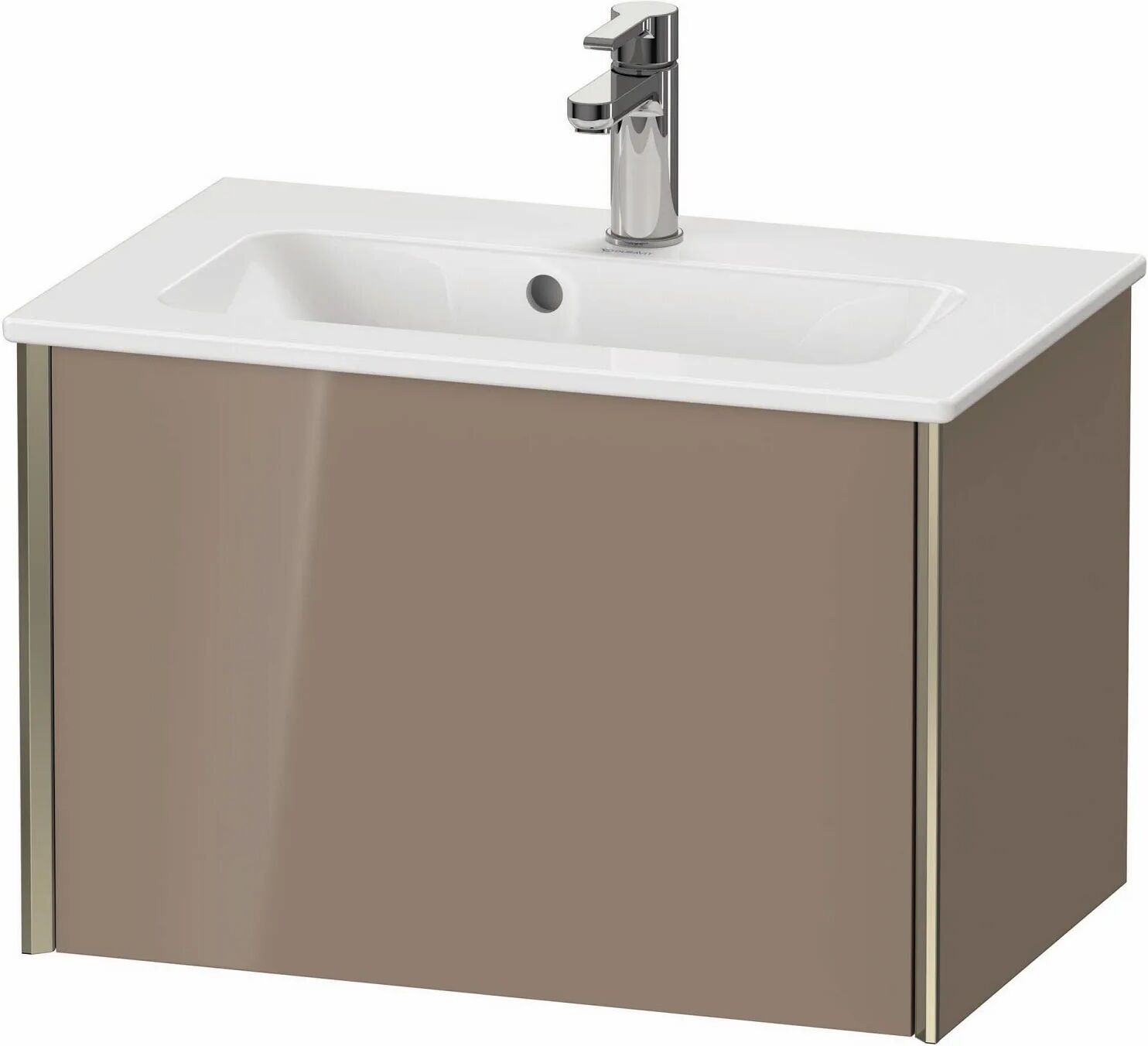 Duravit XViu Waschtischunterbau 61 cm, 1 Auszug, wandhängend Compact   cappuccino hochglanz (lack) XV40780B186