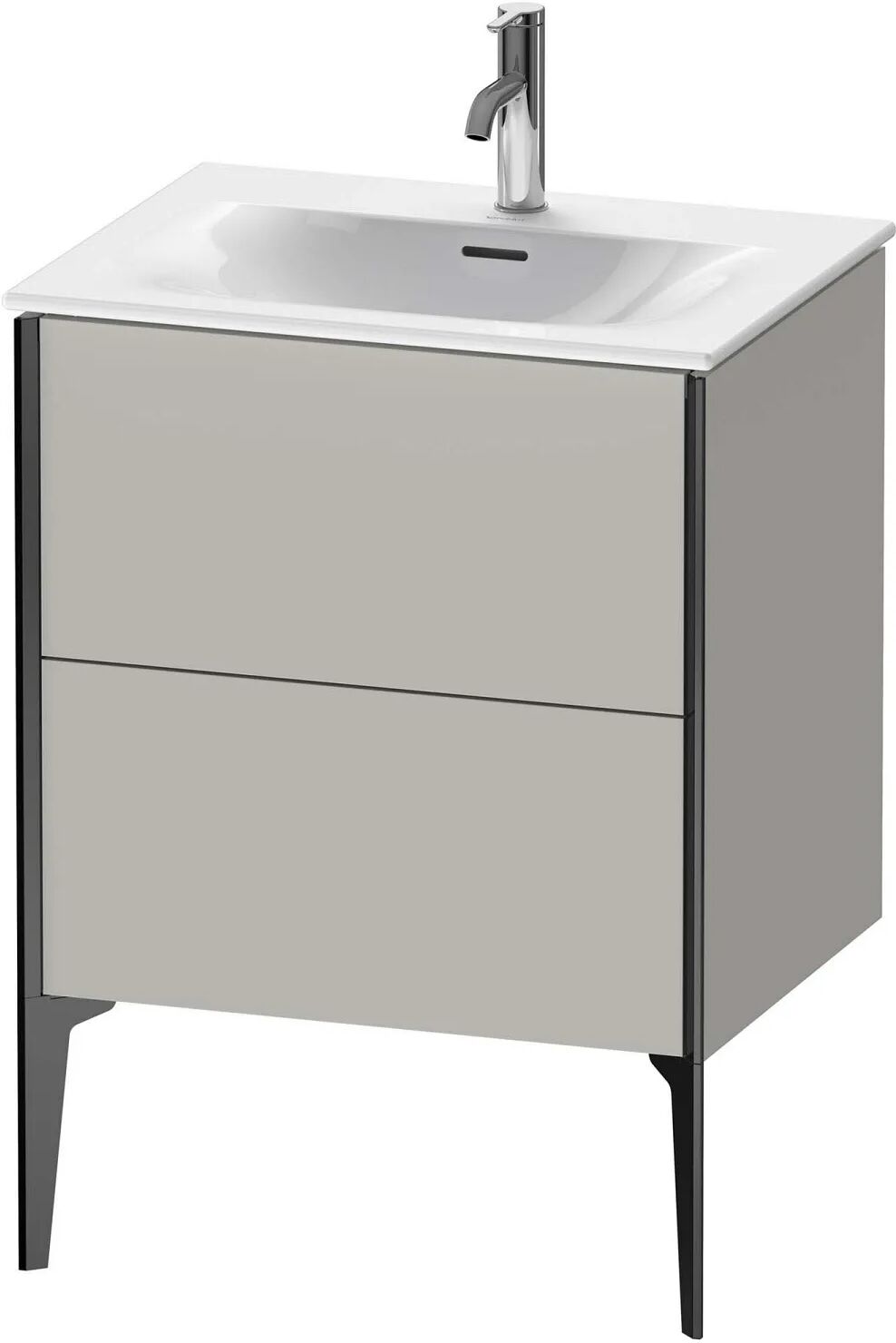 Duravit XViu Waschtischunterbau stehend 61 cm, 2 Auszüge   betongrau matt (dekor) XV43000B207