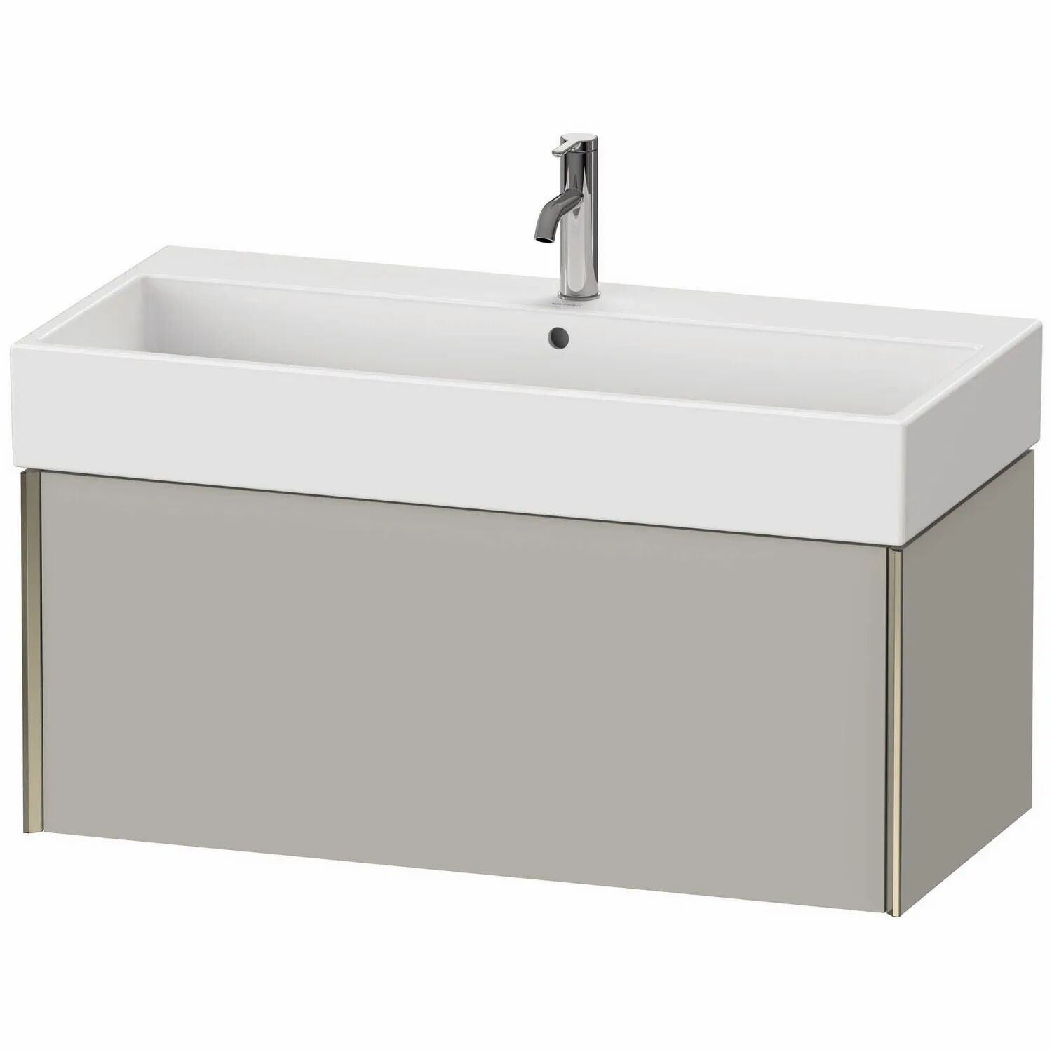 Duravit XViu Waschtischunterbau 98,4 cm, 1 Auszug, wandhängend   betongrau matt (dekor) XV42370B107