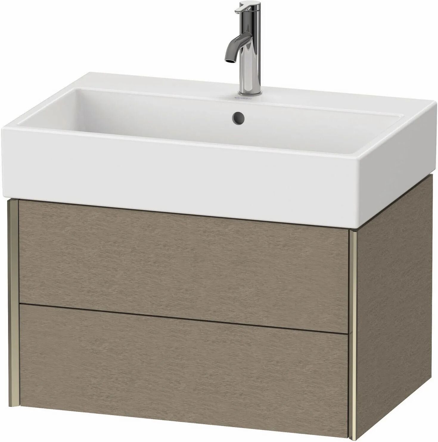 Duravit XViu Waschtischunterbau 68,4 cm, 2 Auszüge, wandhängend   eiche kaschmir (echtholzfurnier) XV43350B111