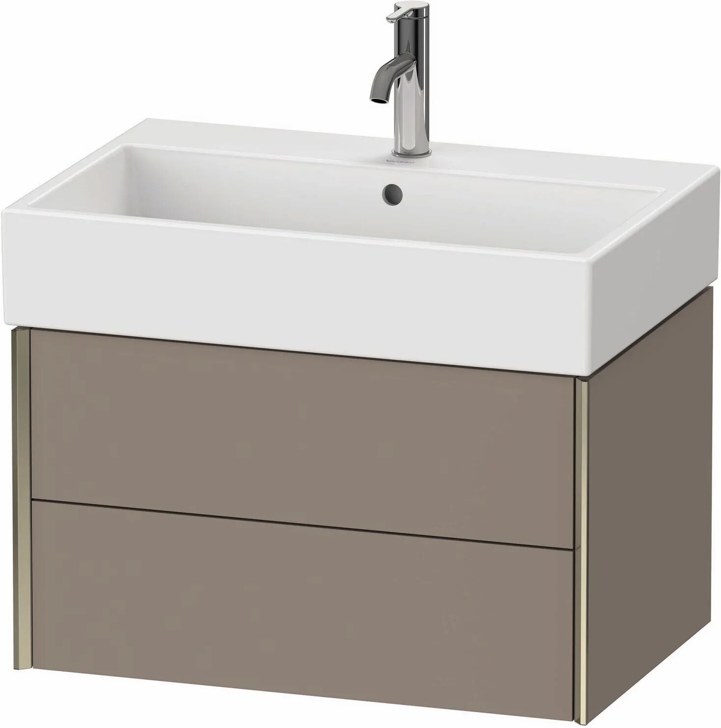 Duravit XViu Waschtischunterbau 68,4 cm, 2 Auszüge, wandhängend   basalt matt (dekor) XV43350B143