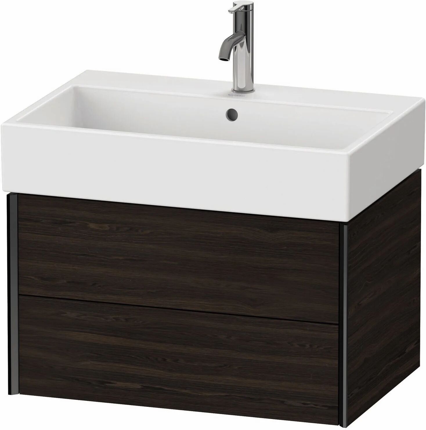 Duravit XViu Waschtischunterbau 68,4 cm, 2 Auszüge, wandhängend   nußbaum gebürstet (echtholzfurnier) XV43350B269