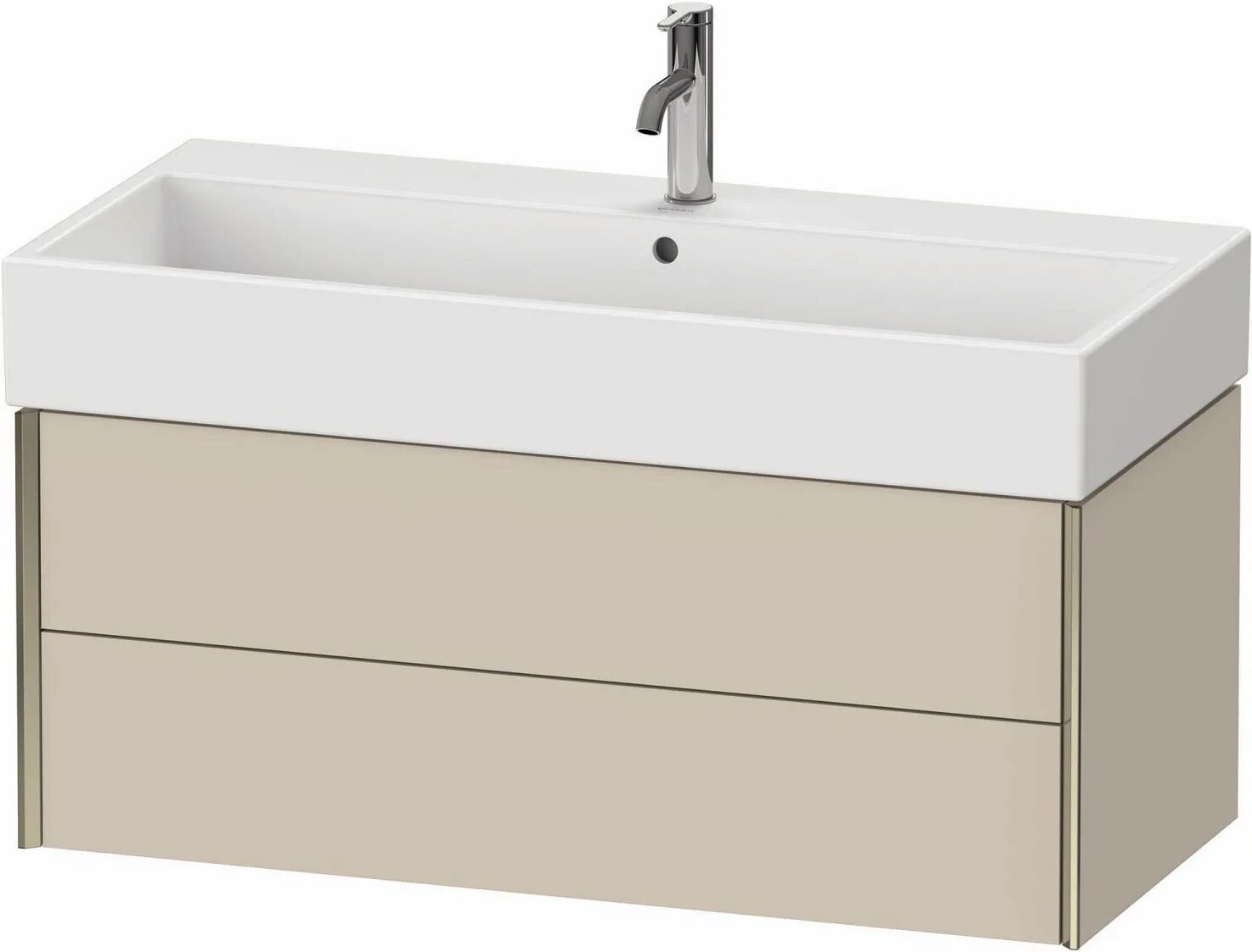 Duravit XViu Waschtischunterbau 98,4 cm, 2 Auszüge, wandhängend   taupe matt (dekor) XV43370B191