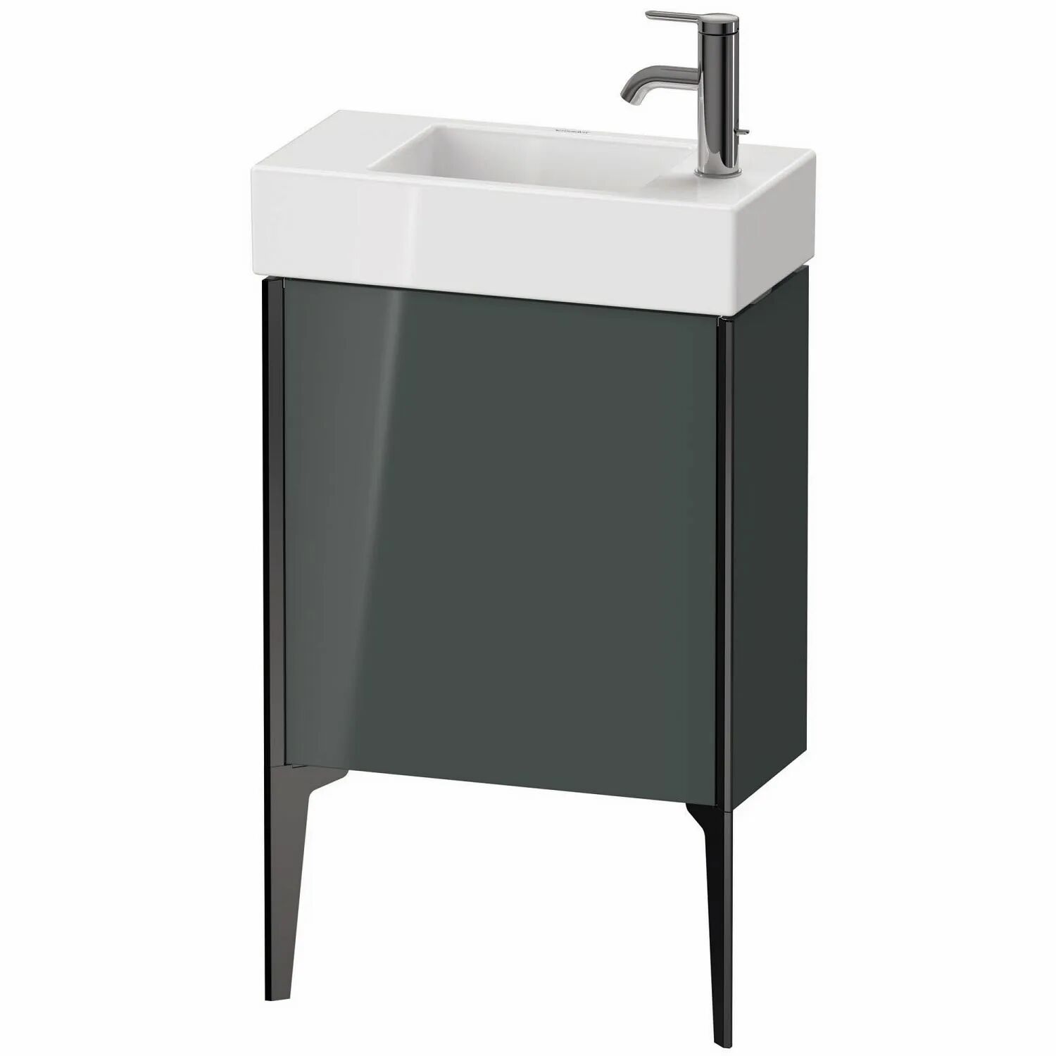 Duravit XViu Waschtischunterbau stehend 36,4 cm, 1 Tür links   dolomiti grey hochglanz (lack) XV4532LB238