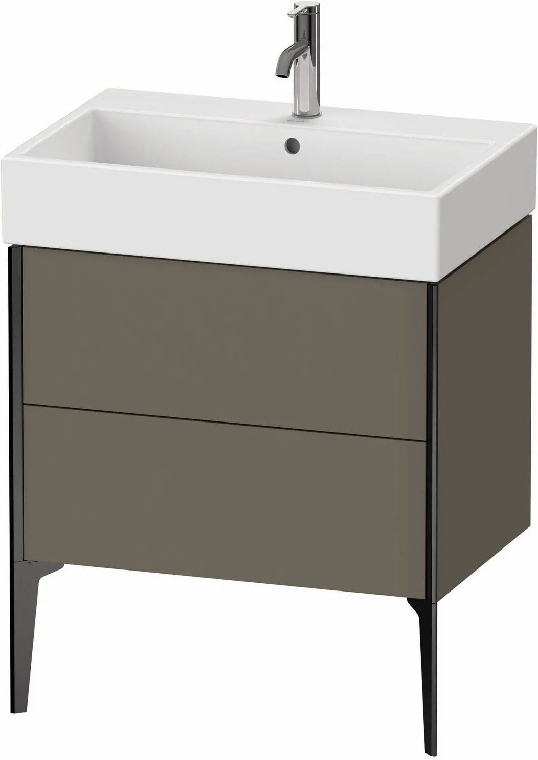 Duravit XViu Waschtischunterbau stehend 68,4 cm, 2 Auszüge   flannel grey seidenmatt (lack) XV45350B290