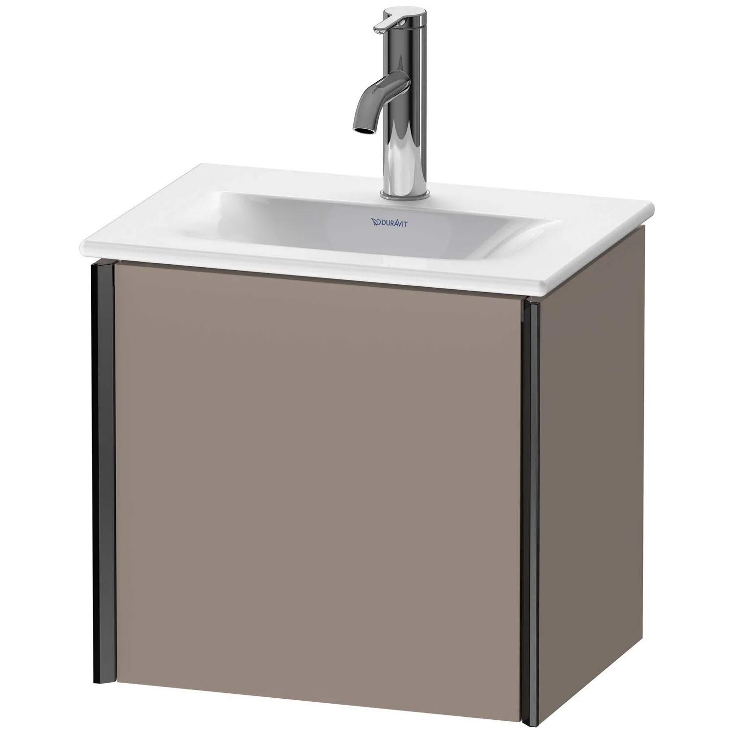 Duravit XViu Waschtischunterbau 43 cm, 1 Tür rechts, wandhängend   basalt matt (dekor) XV4030RB243