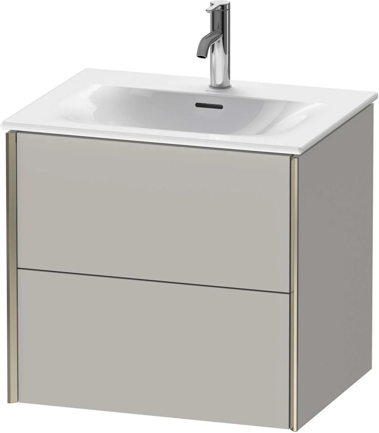 Duravit XViu Waschtischunterbau 61 cm, 2 Auszüge, wandhängend   betongrau matt (dekor) XV41320B107