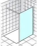 HSK Walk In Easy Frontelement 120 cm Anschlag rechts   Anschlag rechts 1241200-41-100-R