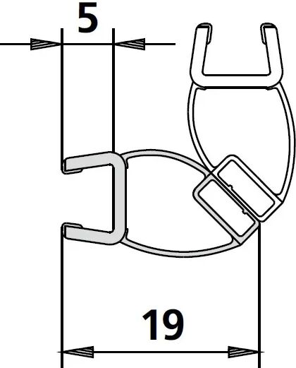 Kermi Aska Ersatz-Magnetprofil Aska passend zu Kermi Aska XP 50R V3218 -985/-785/1850  6025698