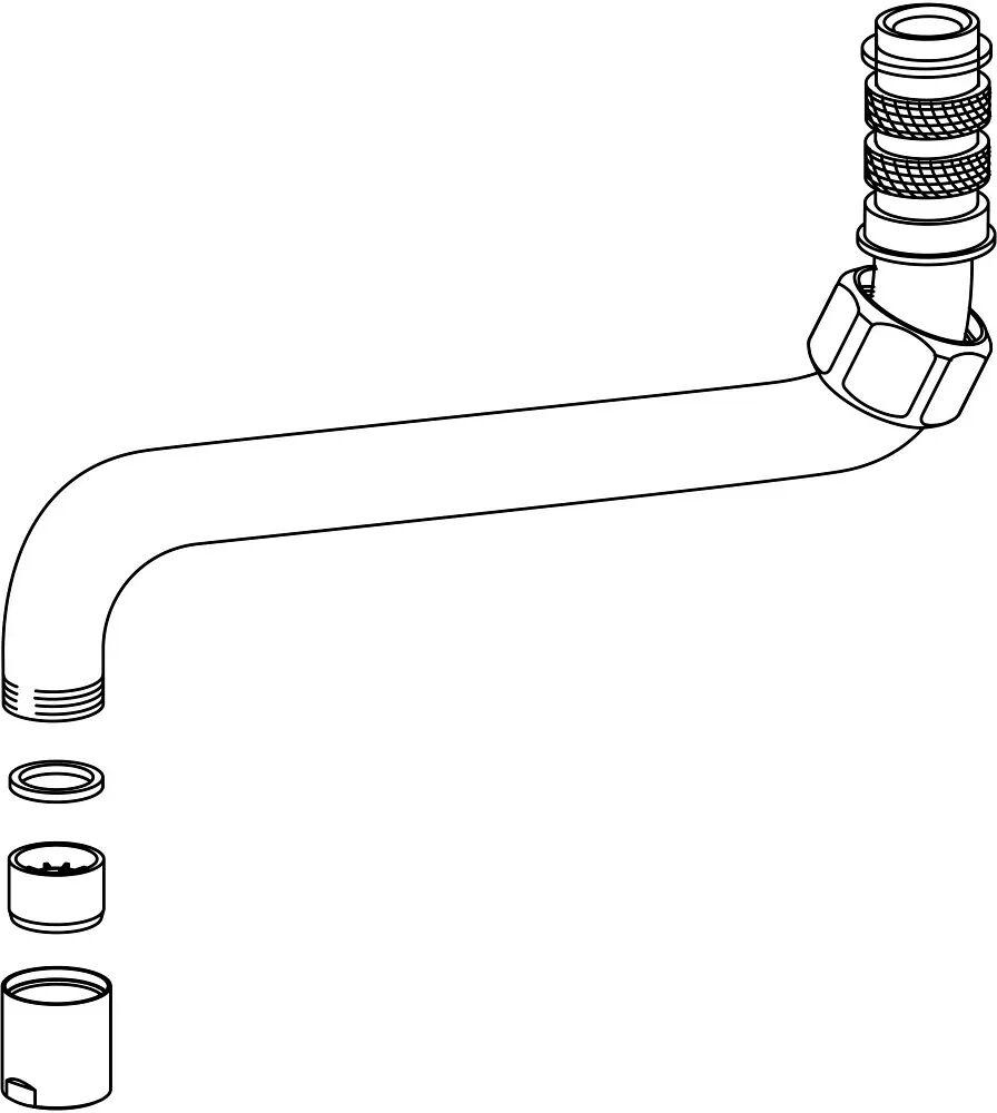 KWC Auslauf 45 cm für Gastro-Armaturen Gastro passend zu Art. Z.503.683.000  K.33.42.56.000