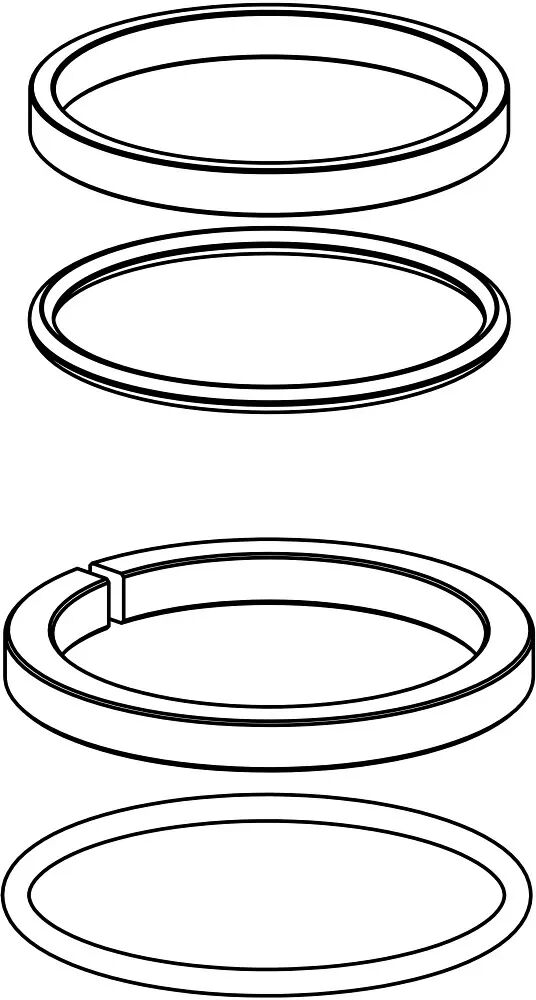 KWC INOX Führungsringset zu 10.271.033 Hebelmischer Küche INOX Dichtungssatz  Z.535.670