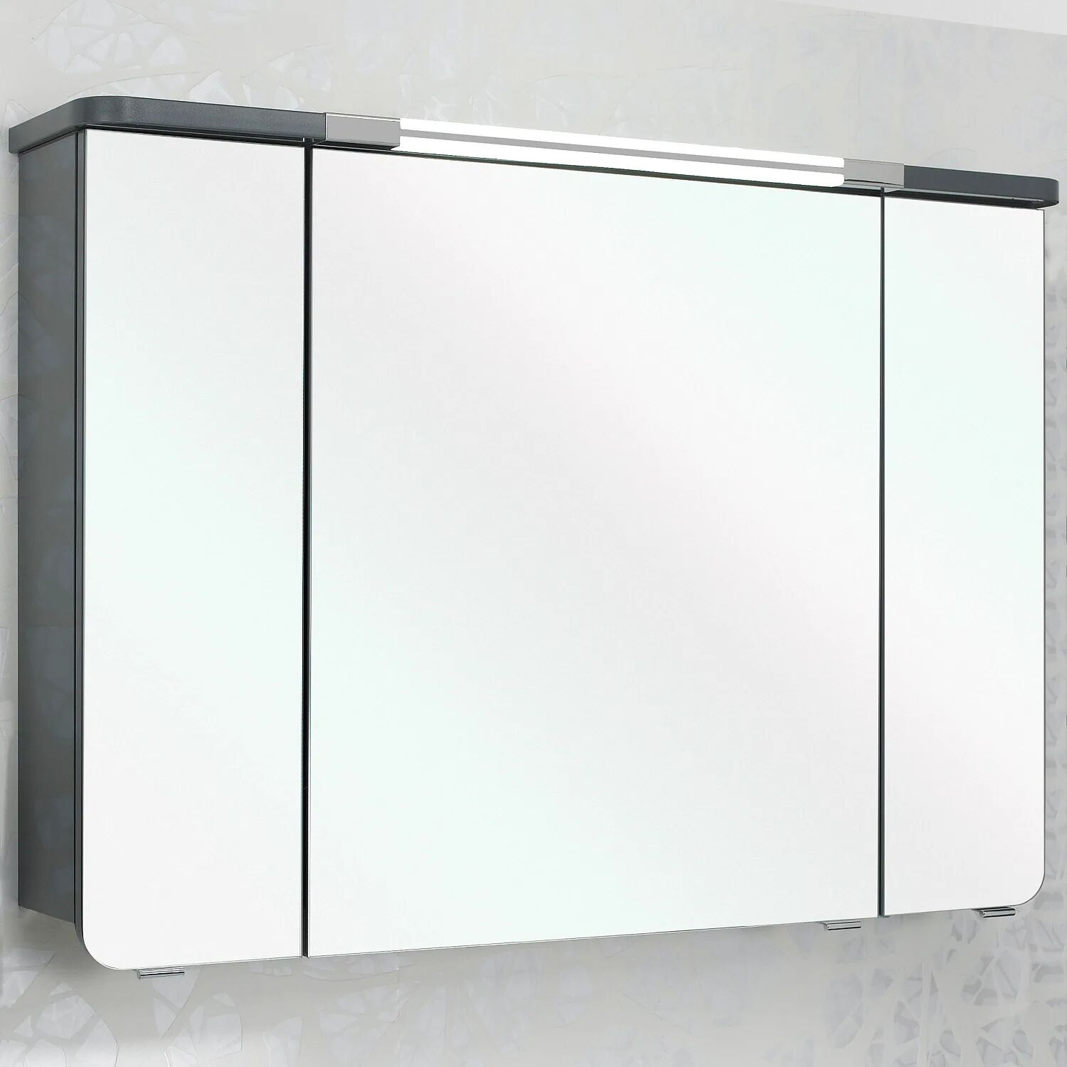 Pelipal Cassca Spiegelschrank 122 x 22,5 x 72,4 cm mit LED Kranzbeleuchtung   weiß glanz CS-SPS02-25AN