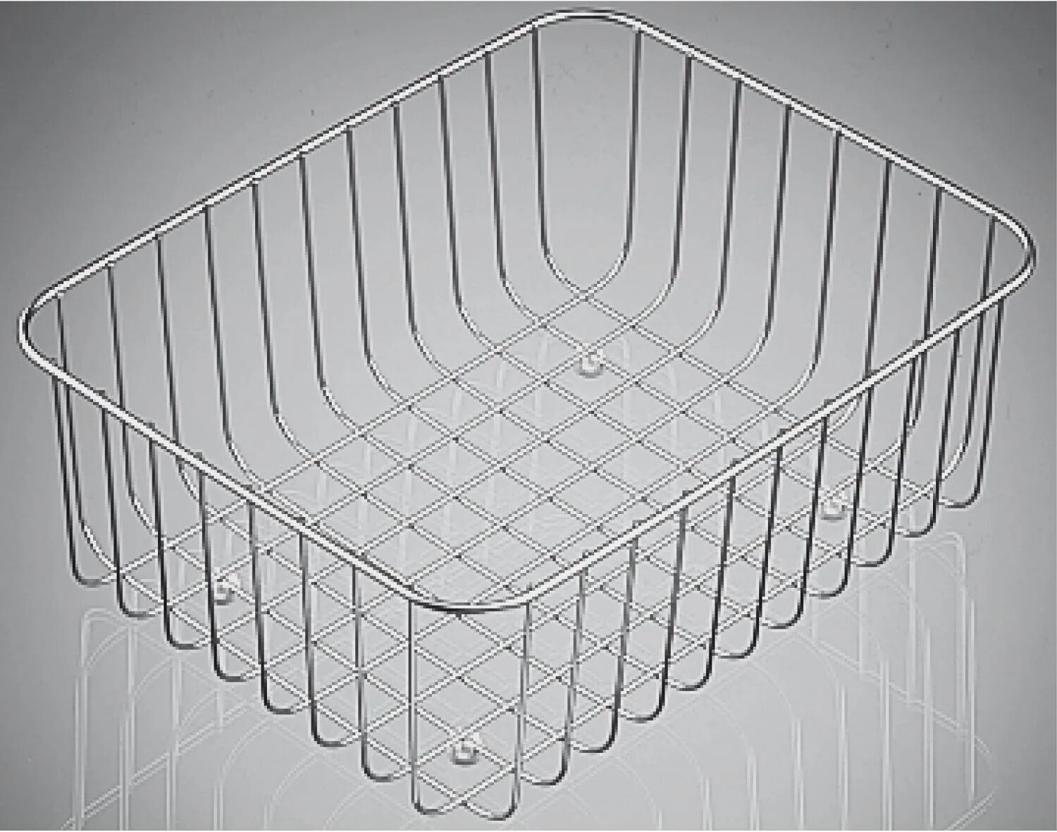 Systemceram Geschirrkorb 36,5 x 36,5 cm serienübergreifend L: 36,5 B: 36,35 H: 15 cm edelstahl poliert 0721