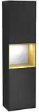 Villeroy & Boch Finion Hochschrank 151,6 cm mit Regalelement, Anschlag rechts  B: 41,8 T: 27 H: 151,6 cm black matt lacquer/gold matt F470HFPD