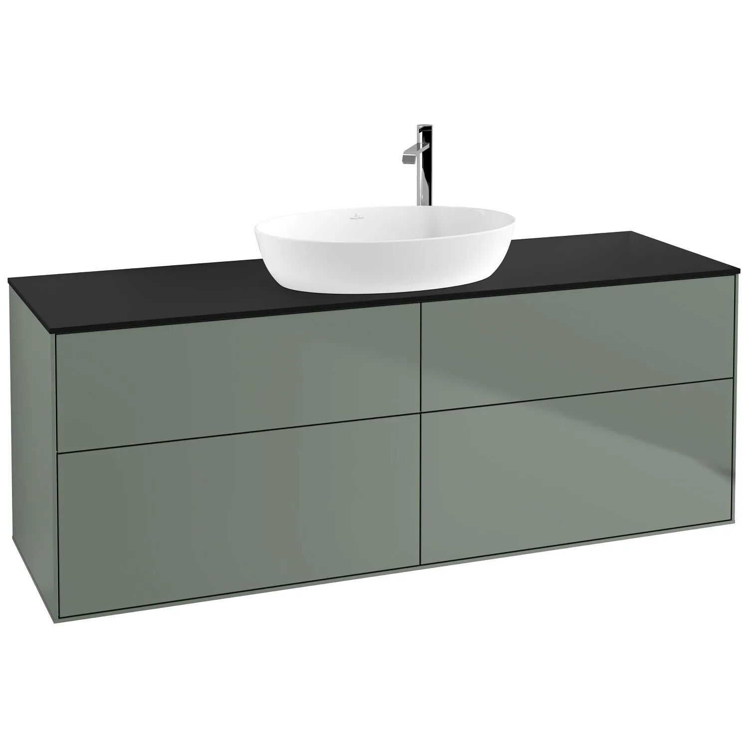 Villeroy & Boch Finion Waschtischunterschrank 160 cm mit Abdeckplatte   olive matt lacquer F97200GM