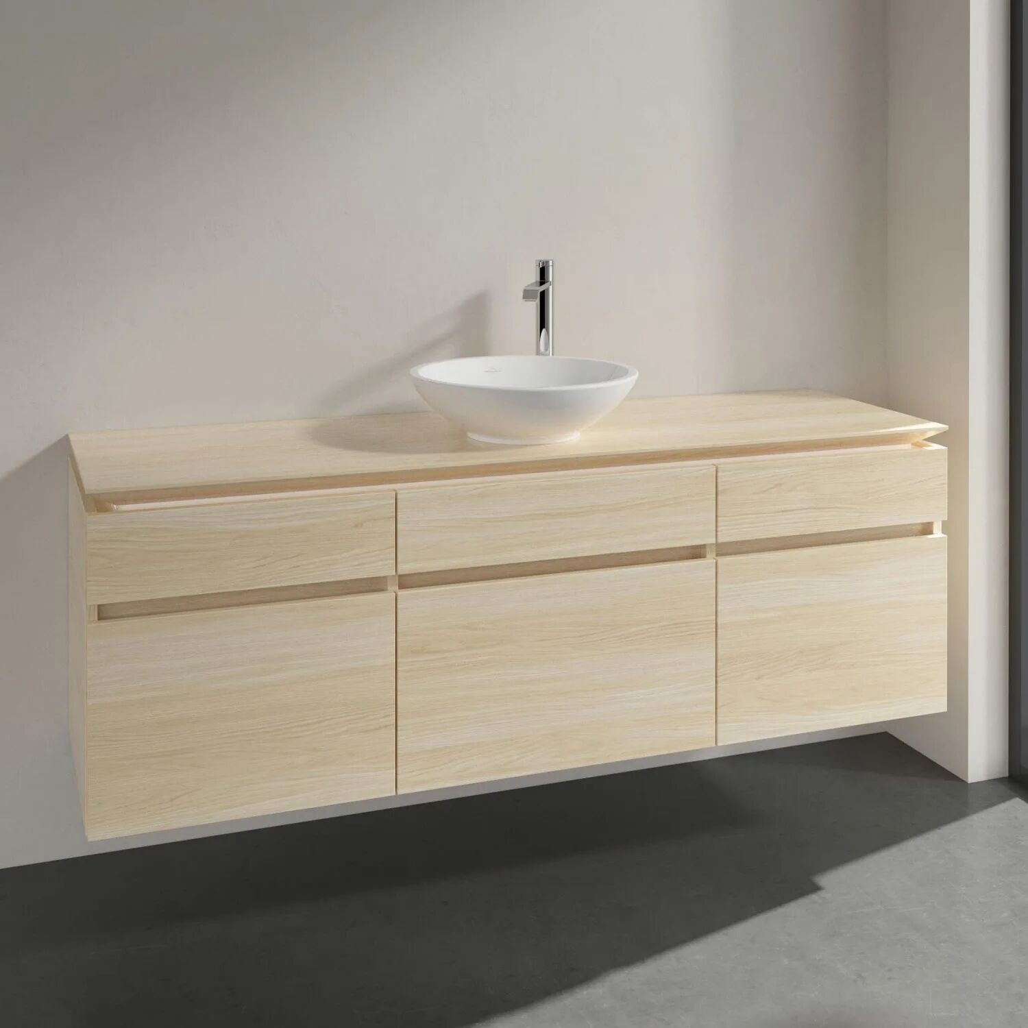 Villeroy & Boch Legato Waschtischunterschrank 160 cm mit 5 Auszügen Legato B: 160 T: 50 H: 55 cm elm impresso B59400PN