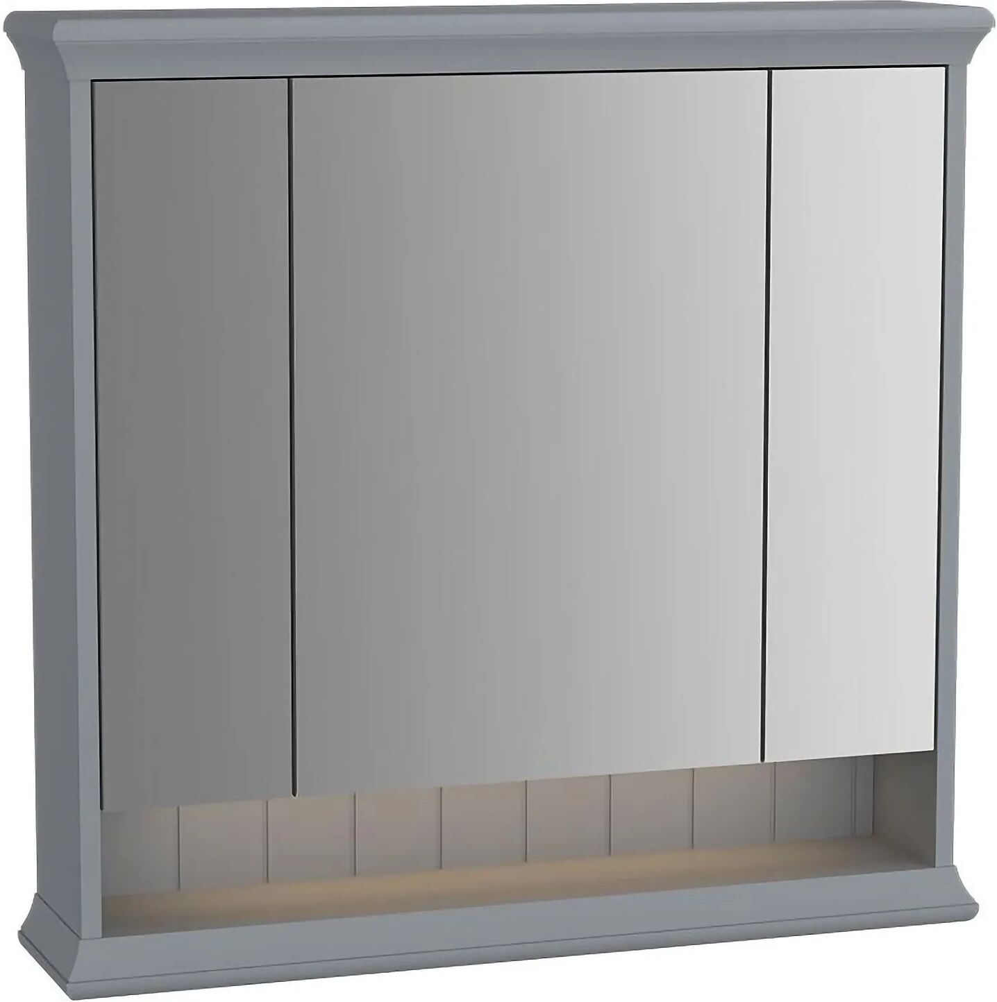 VitrA Valarte LED Spiegelschrank 78 cm mit 3 Türen  B: 78 T: 17 H: 76 cm grau matt 62232