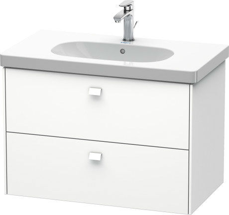 Duravit Brioso Waschtischunterbau BR414601818 820x469mm, Weiß Matt, 2 Auszüge