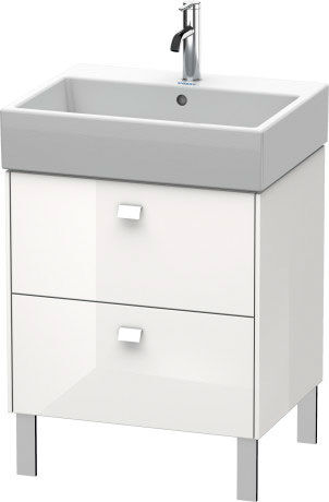 Duravit Brioso Waschtischunterbau BR443302222 584x459mm, Weiß Hochglanz, 2 Auszüge