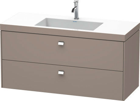 Duravit Brioso c-bonded Waschtisch mit Unterbau BR4608N1043, 120x48cm, Basalt Matt/Chrom, o Hahnl.