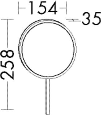 Burgbad Eqio Vergrößerungsspiegel ACCZ030 15,4 x 25,8 x 3,5 cm, neigbar