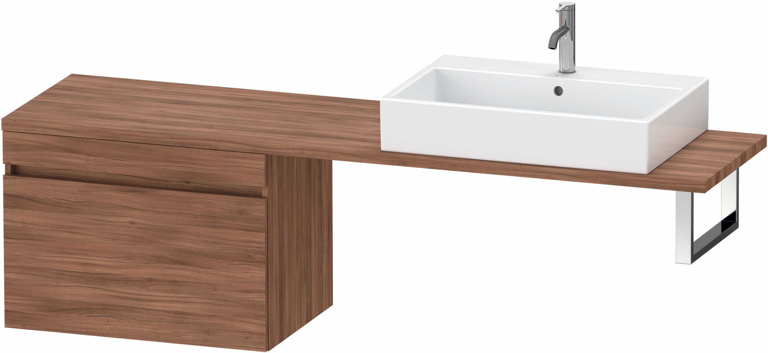 Duravit DuraStyle Waschtisch-Unterschrank DS534307979 70 x 47,8 cm, nussbaum natur, für Konsole, 1 Auszug